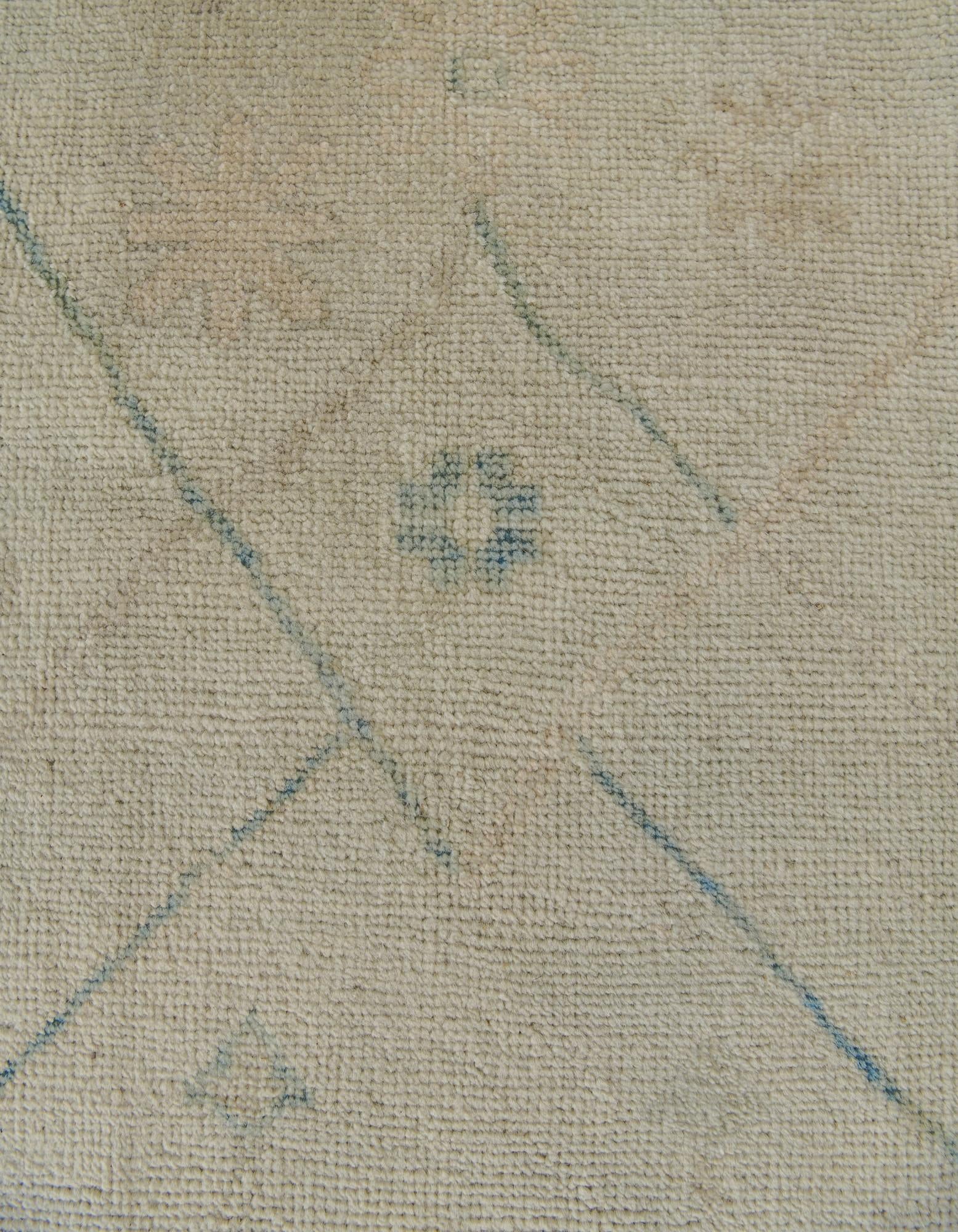 8' x 9' 9 Hand Knotted Oushak Wool Rug