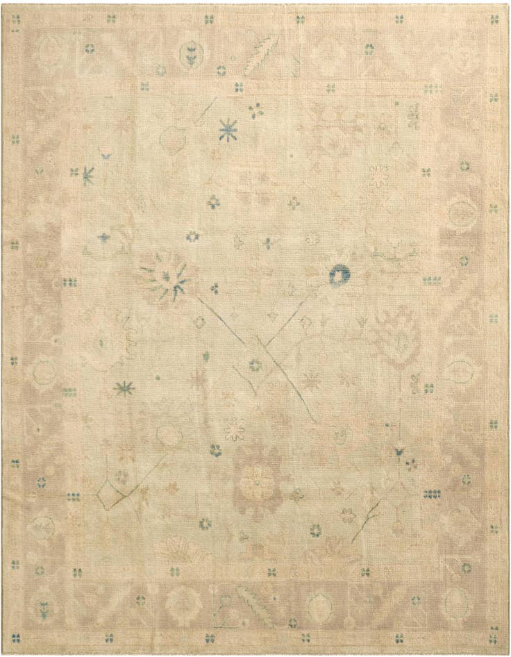 Detail image of 8' x 9' 9 Hand Knotted Oushak Wool Rug