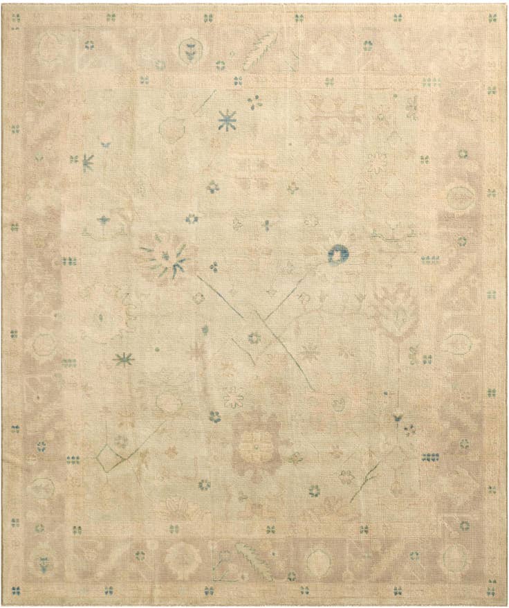 Detail image of 8' x 9' 9 Hand Knotted Oushak Wool Rug