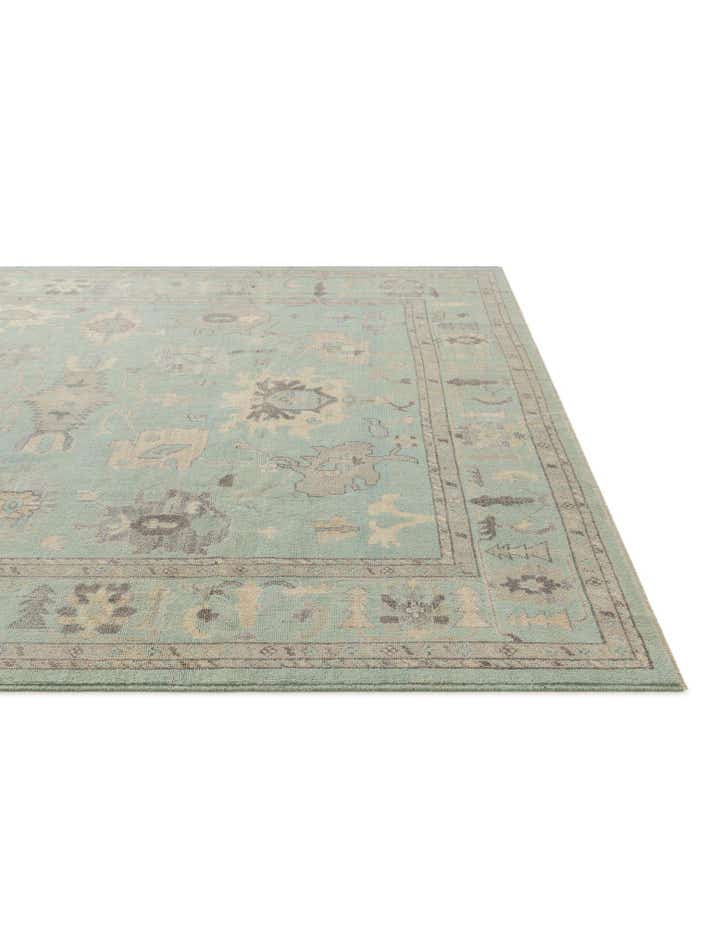 8' 1 x 9' 11 Hand Knotted Oushak Wool Rug