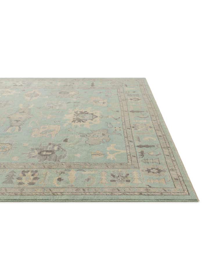 8' 1 x 9' 11 Hand Knotted Oushak Wool Rug