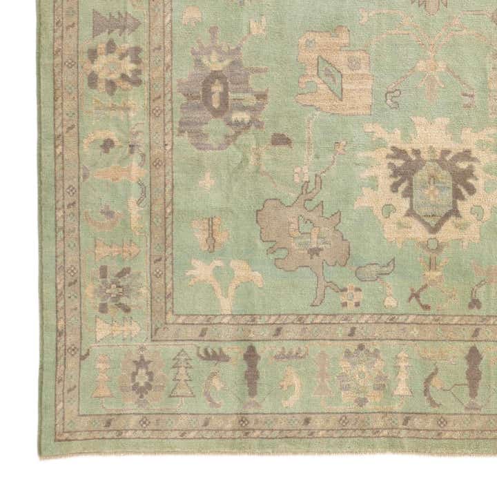 8' 1 x 9' 11 Hand Knotted Oushak Wool Rug