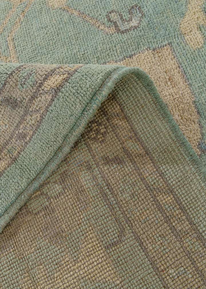 8' 1 x 9' 11 Hand Knotted Oushak Wool Rug