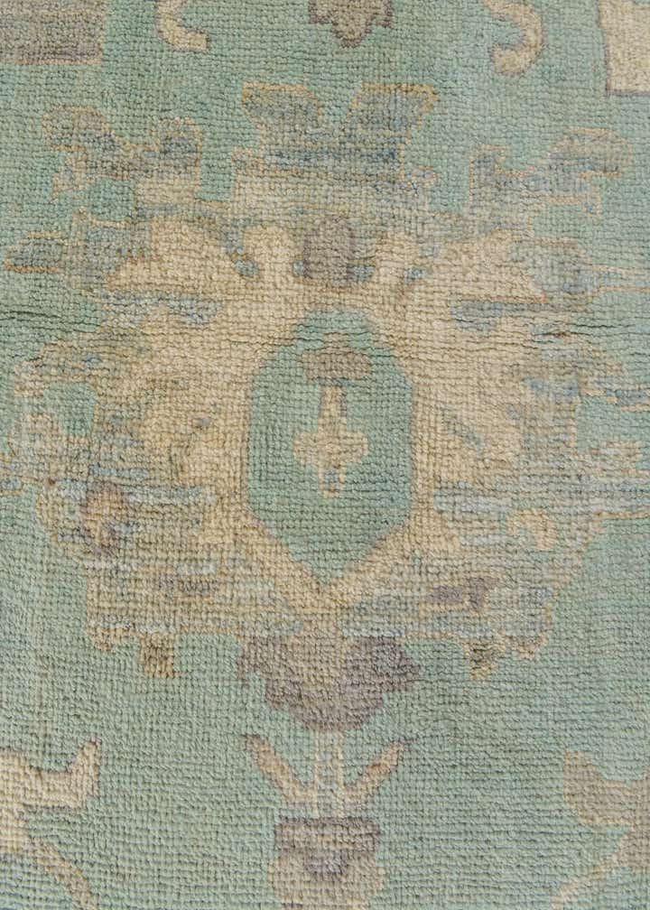 8' 1 x 9' 11 Hand Knotted Oushak Wool Rug