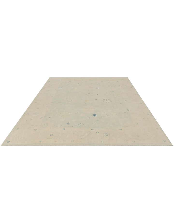 8' 10 x 11' 11 Hand Knotted Oushak Wool Rug