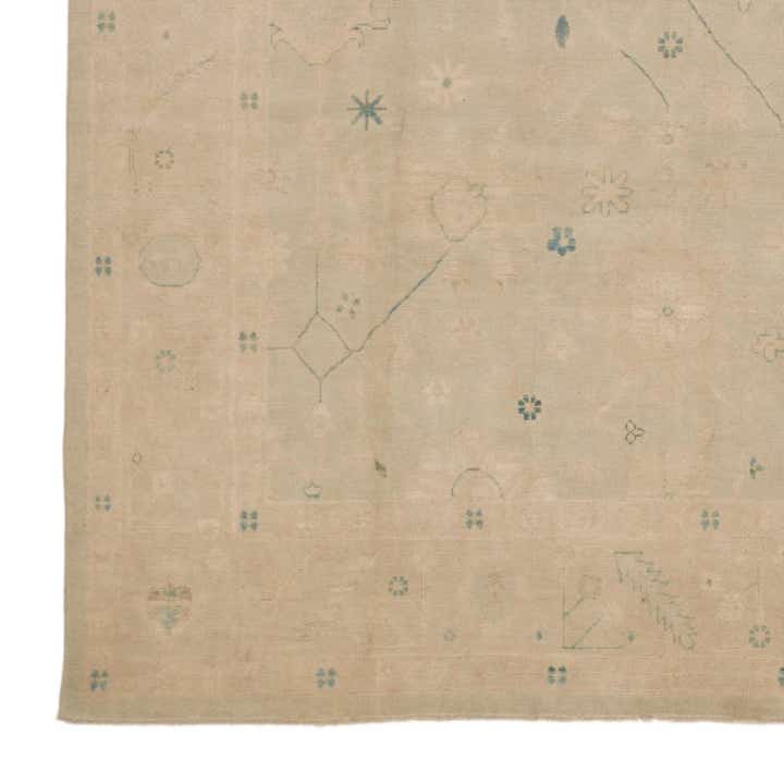 8' 10 x 11' 11 Hand Knotted Oushak Wool Rug