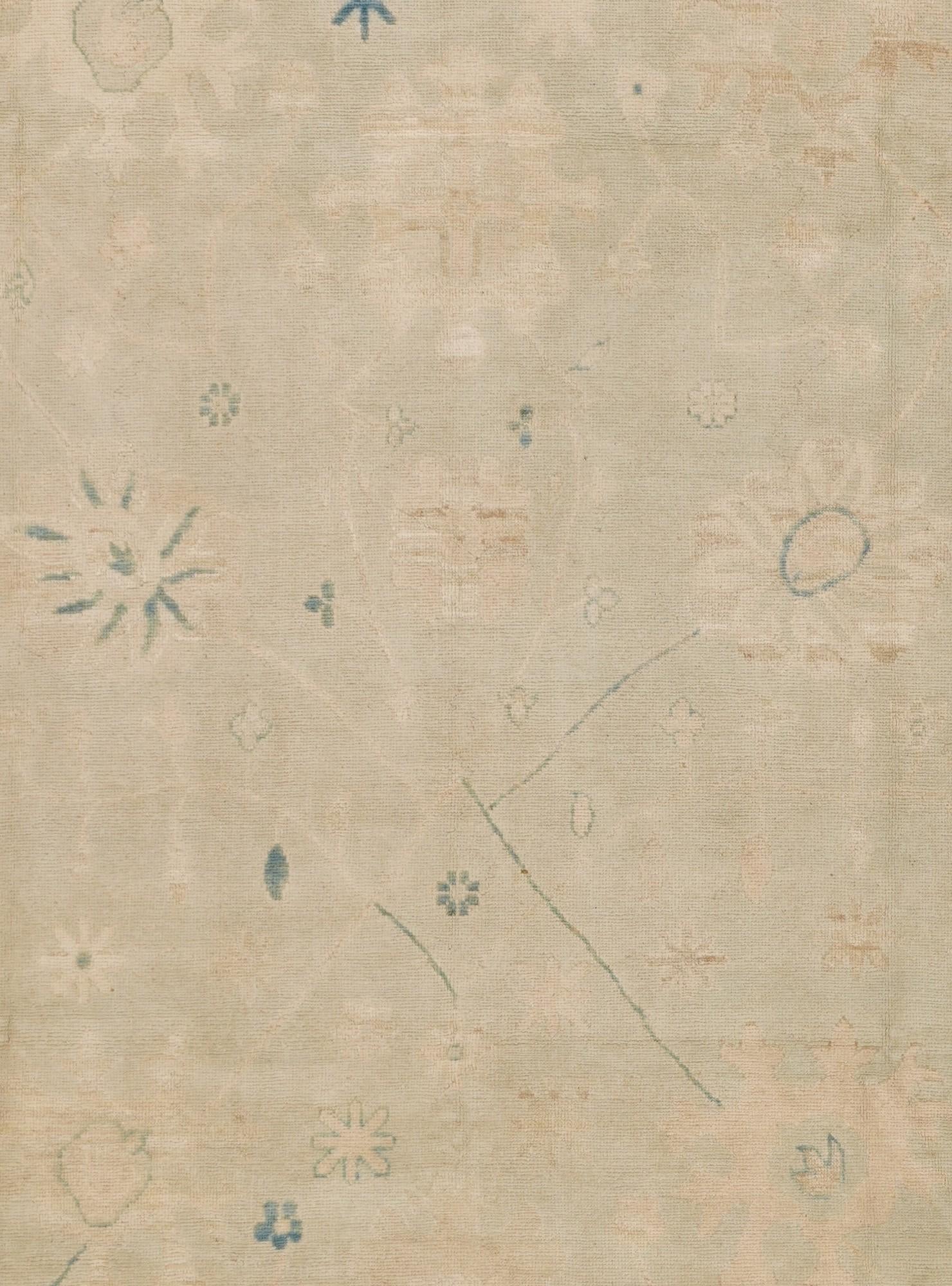 8' 10 x 11' 11 Hand Knotted Oushak Wool Rug
