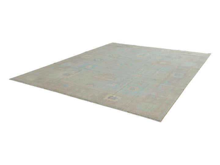 9' 6 x 11' 10 Hand Knotted Oushak Wool Rug