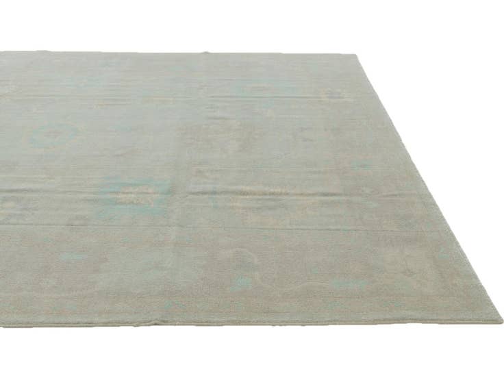 Detail image of 9' 6 x 11' 10 Hand Knotted Oushak Wool Rug