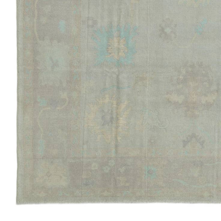 Detail image of 9' 6 x 11' 10 Hand Knotted Oushak Wool Rug
