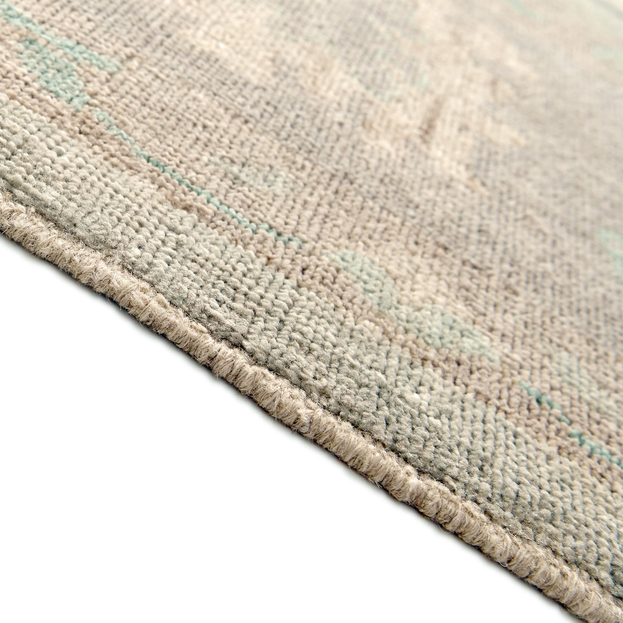 9' 6 x 11' 10 Hand Knotted Oushak Wool Rug