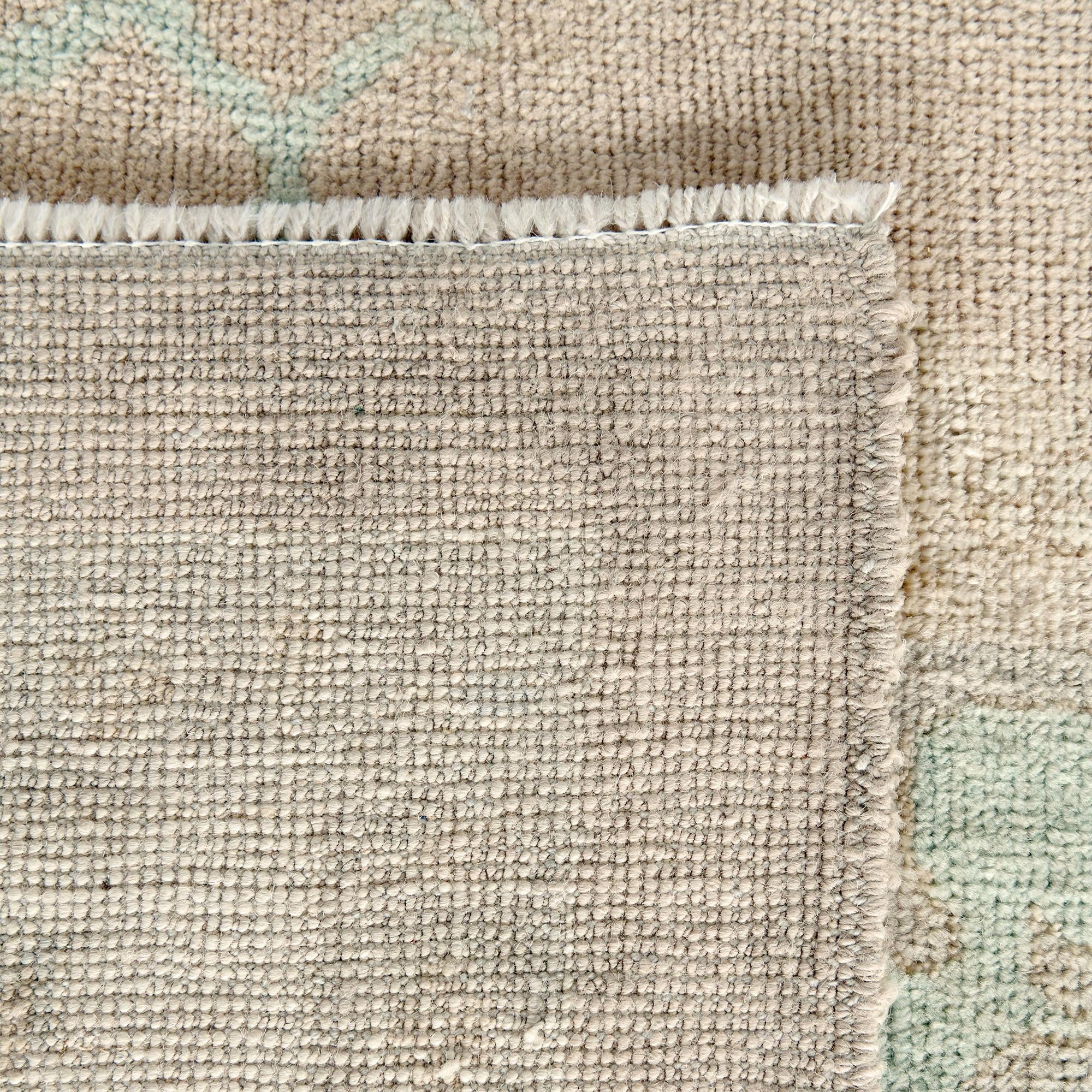 9' 6 x 11' 10 Hand Knotted Oushak Wool Rug