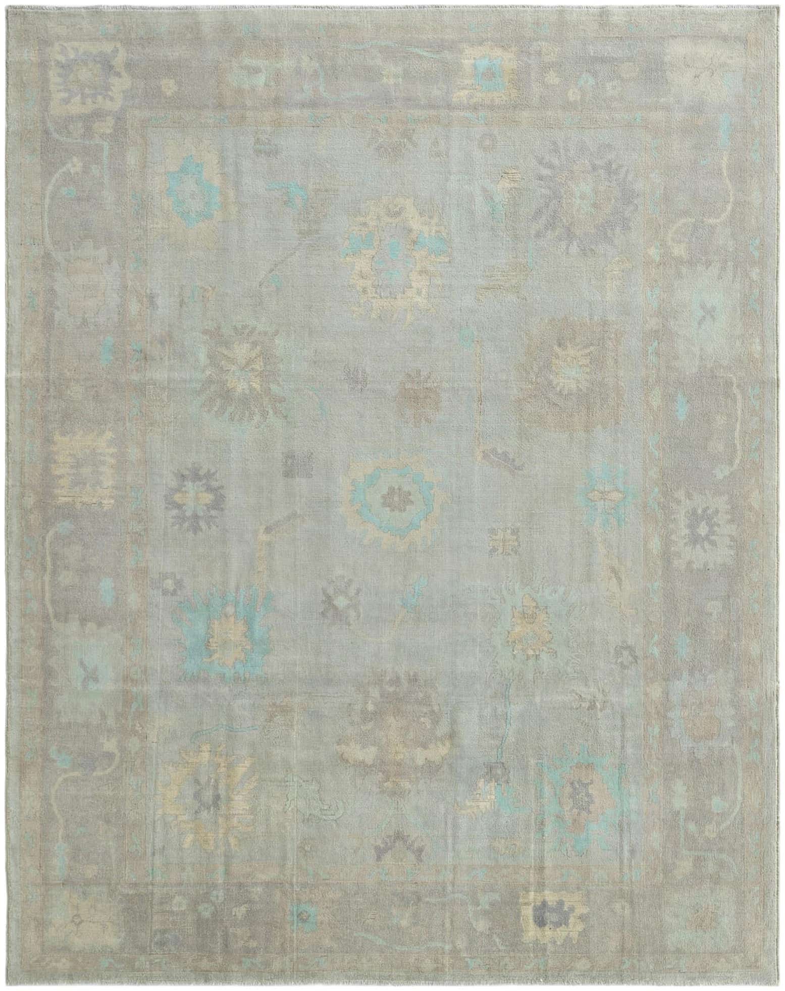 9' 6 x 11' 10 Hand Knotted Oushak Wool Rug