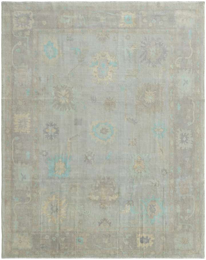 9' 6 x 11' 10 Hand Knotted Oushak Wool Rug