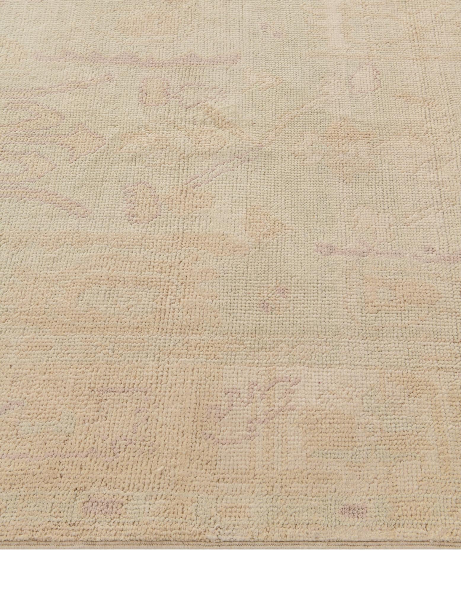 4' 1 x 6' 3 Hand Knotted Oushak Wool Rug