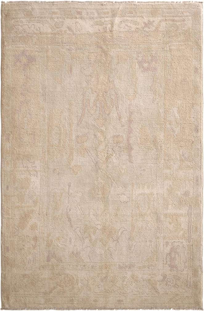 4' 1 x 6' 3 Hand Knotted Oushak Wool Rug