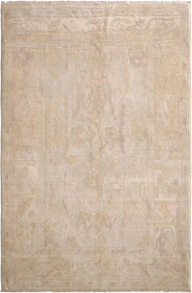 Detail image of 4' 1 x 6' 3 Hand Knotted Oushak Wool Rug