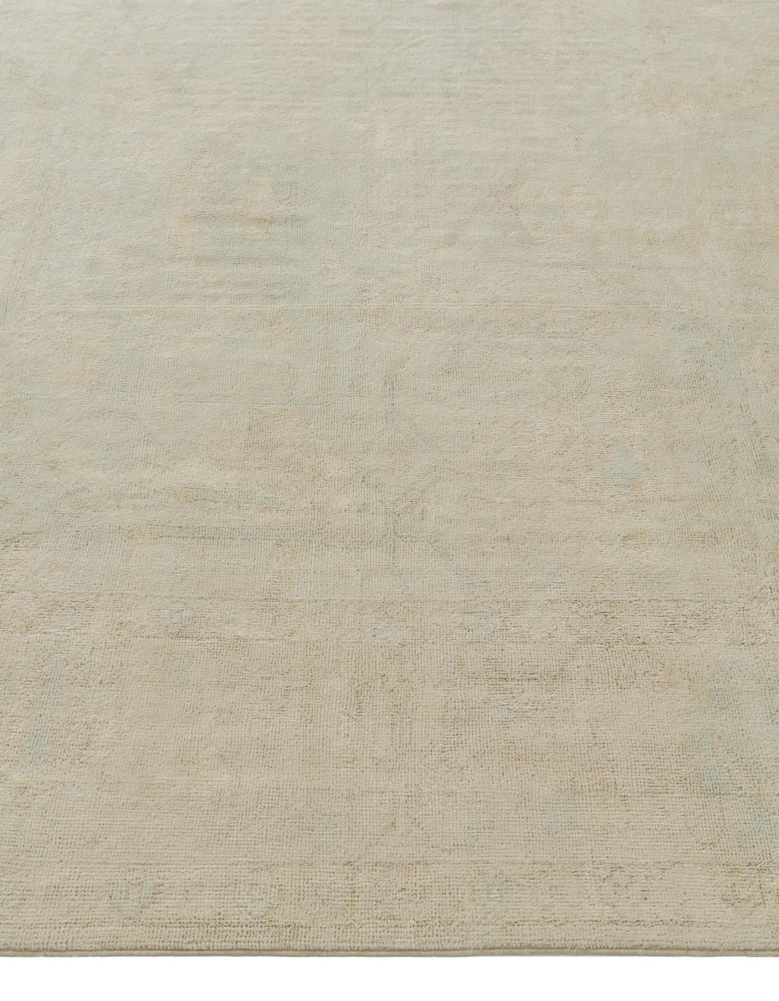 8' x 9' 11 Hand Knotted Oushak Wool Rug