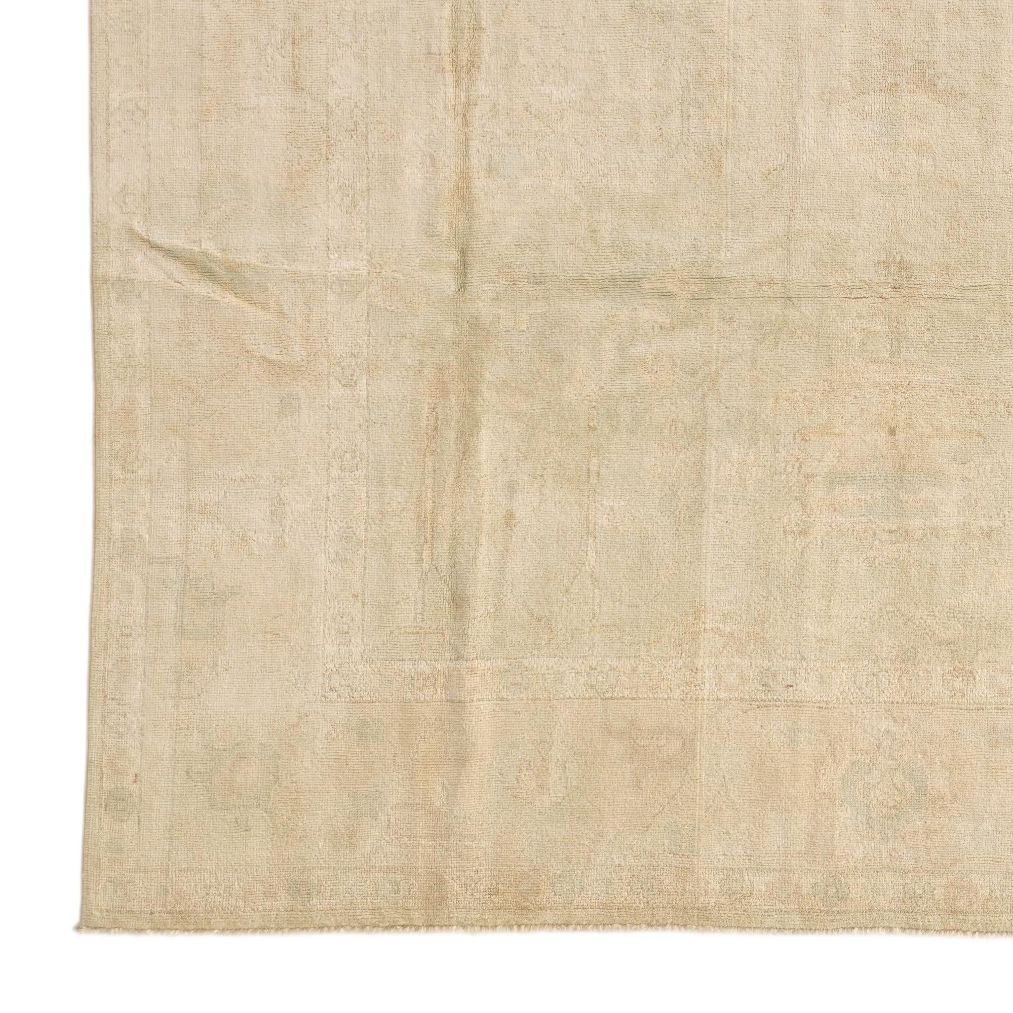 8' x 9' 11 Hand Knotted Oushak Wool Rug