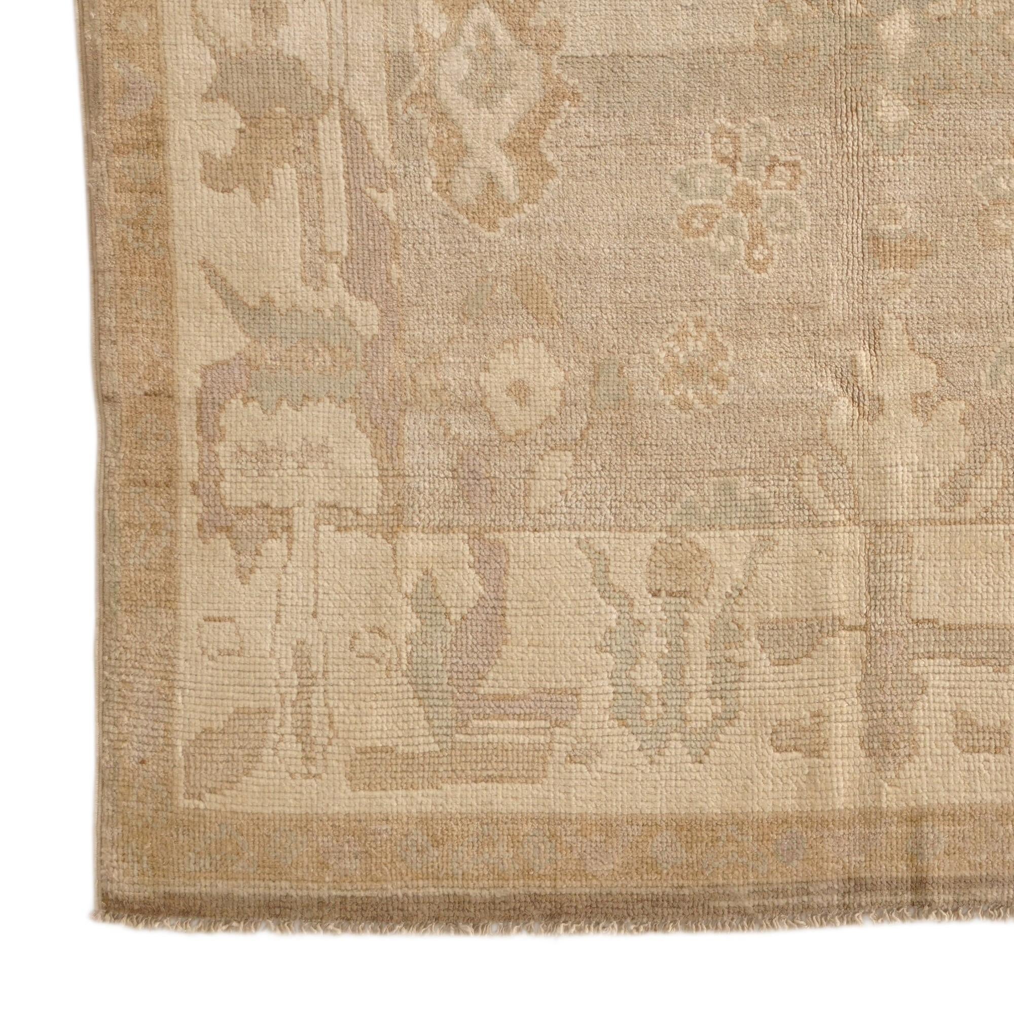 5' 3 x 7' 7 Hand Knotted Oushak Wool Rug