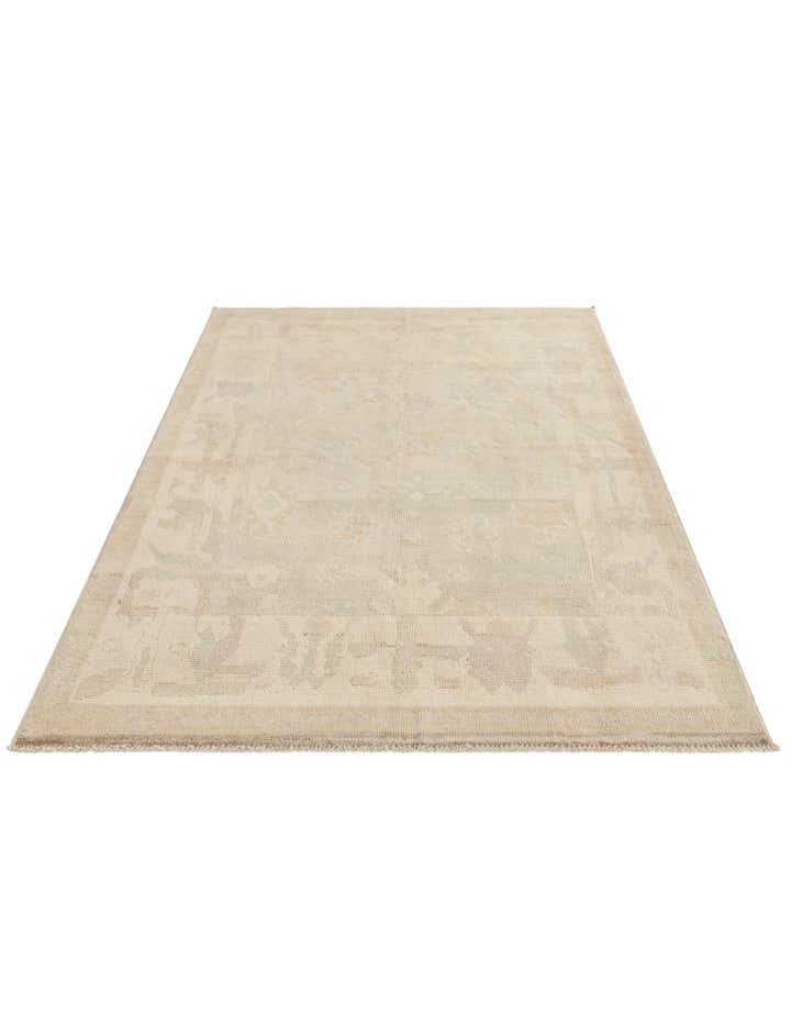 5' 3 x 7' 7 Hand Knotted Oushak Wool Rug