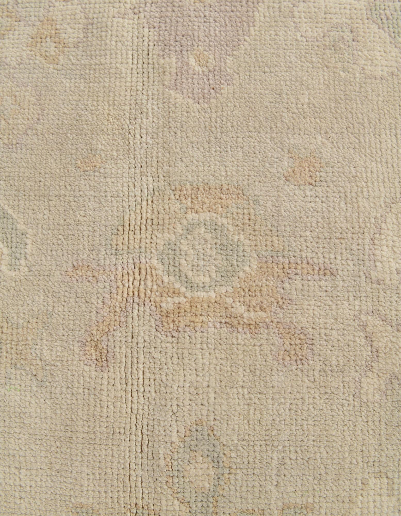 5' 3 x 7' 7 Hand Knotted Oushak Wool Rug