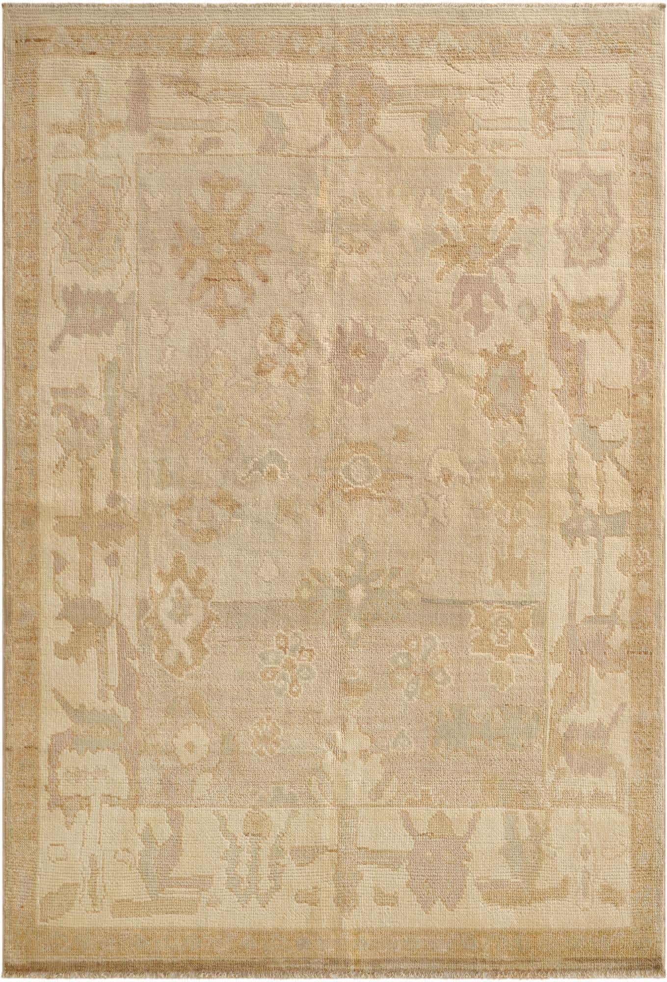 5' 3 x 7' 7 Hand Knotted Oushak Wool Rug