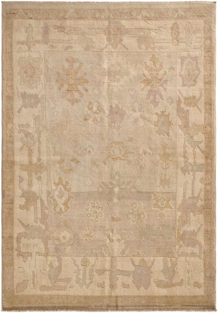 5' 3 x 7' 7 Hand Knotted Oushak Wool Rug