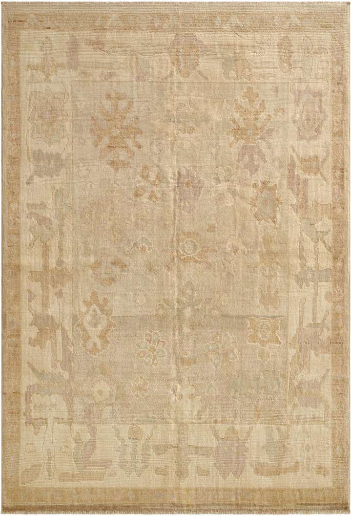 5' 3 x 7' 7 Hand Knotted Oushak Wool Rug