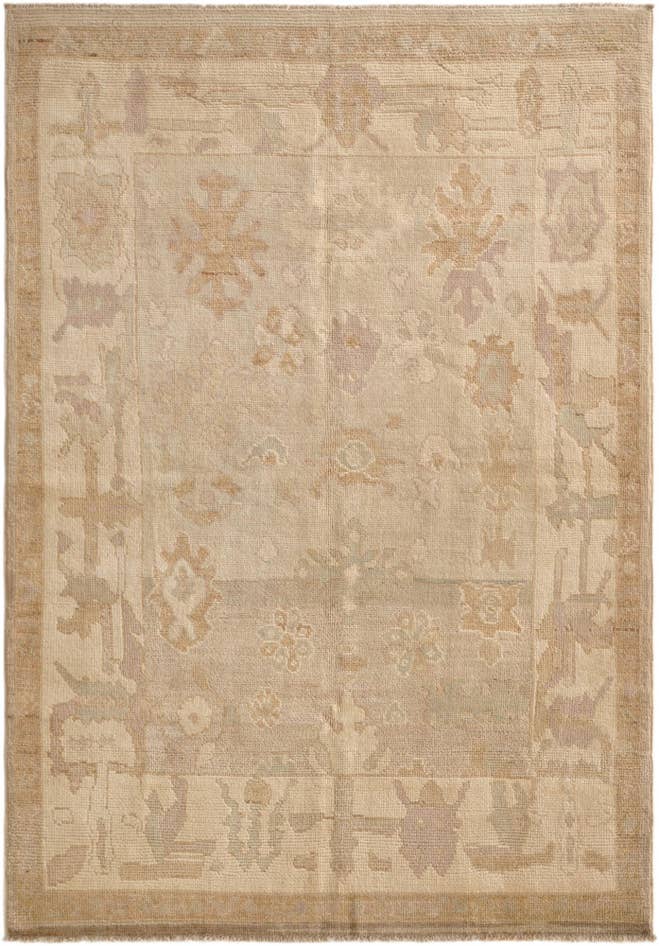 Detail image of 5' 3 x 7' 7 Hand Knotted Oushak Wool Rug