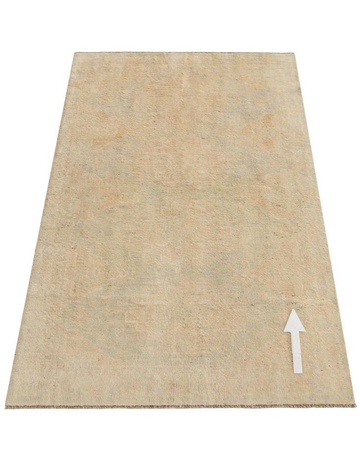 Detail image of 4' 2 x 6' 2  Hand Knotted Oushak Wool Rug