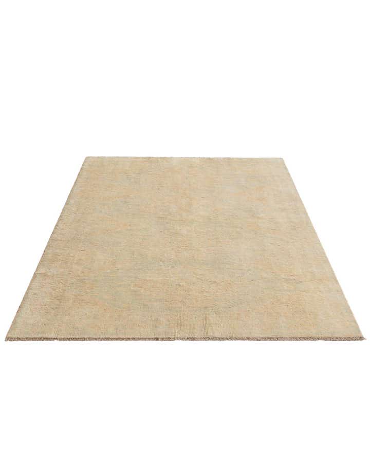 4' 2 x 6' 2 Hand Knotted Oushak Wool Rug
