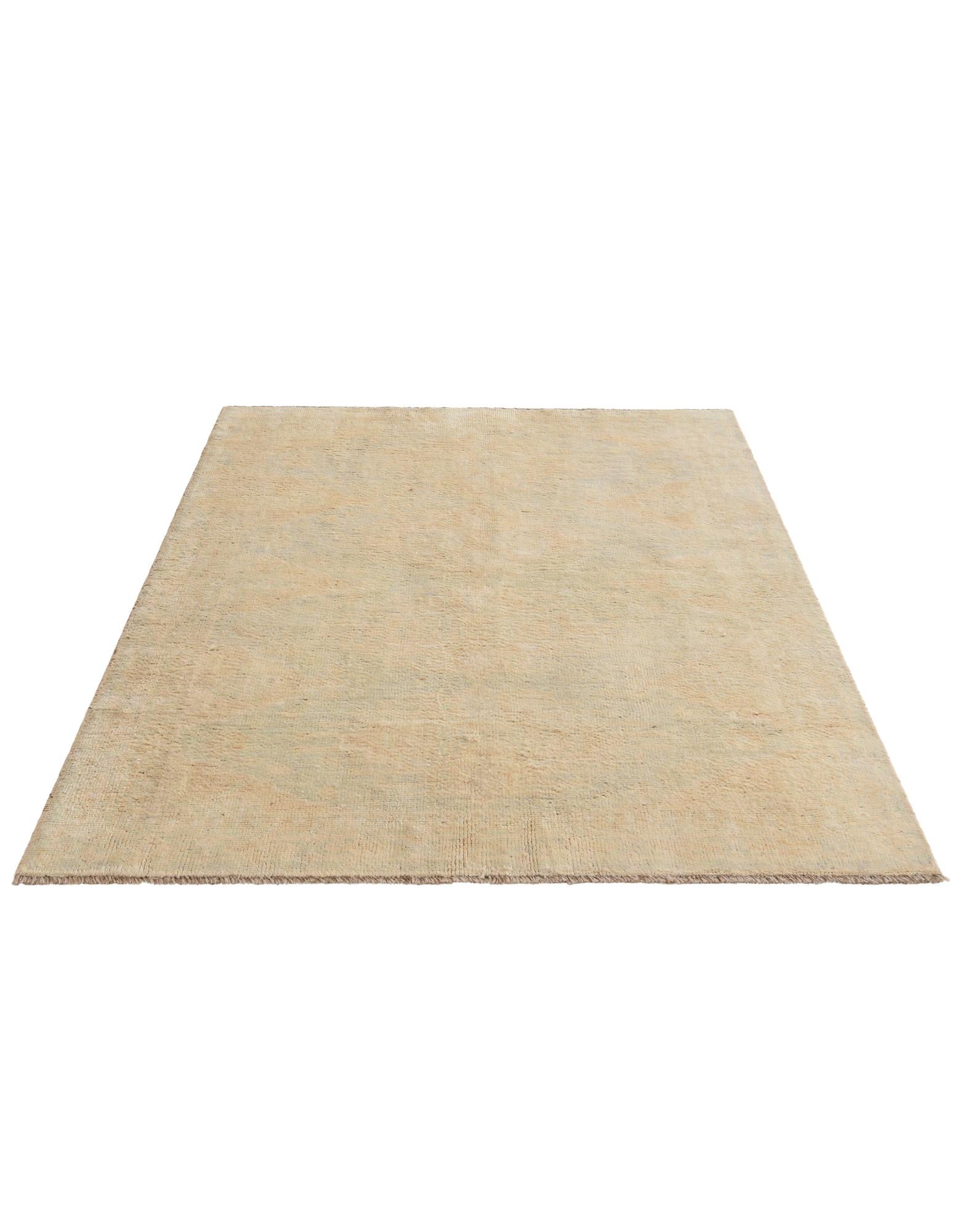 4' 2 x 6' 2 Hand Knotted Oushak Wool Rug