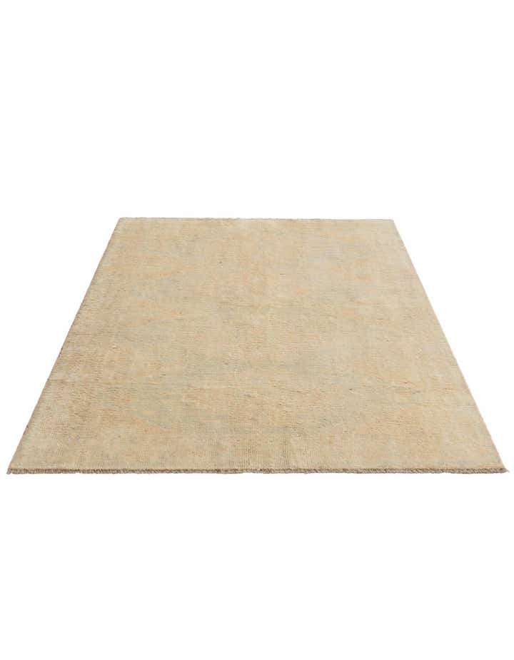 4' 2 x 6' 2 Hand Knotted Oushak Wool Rug