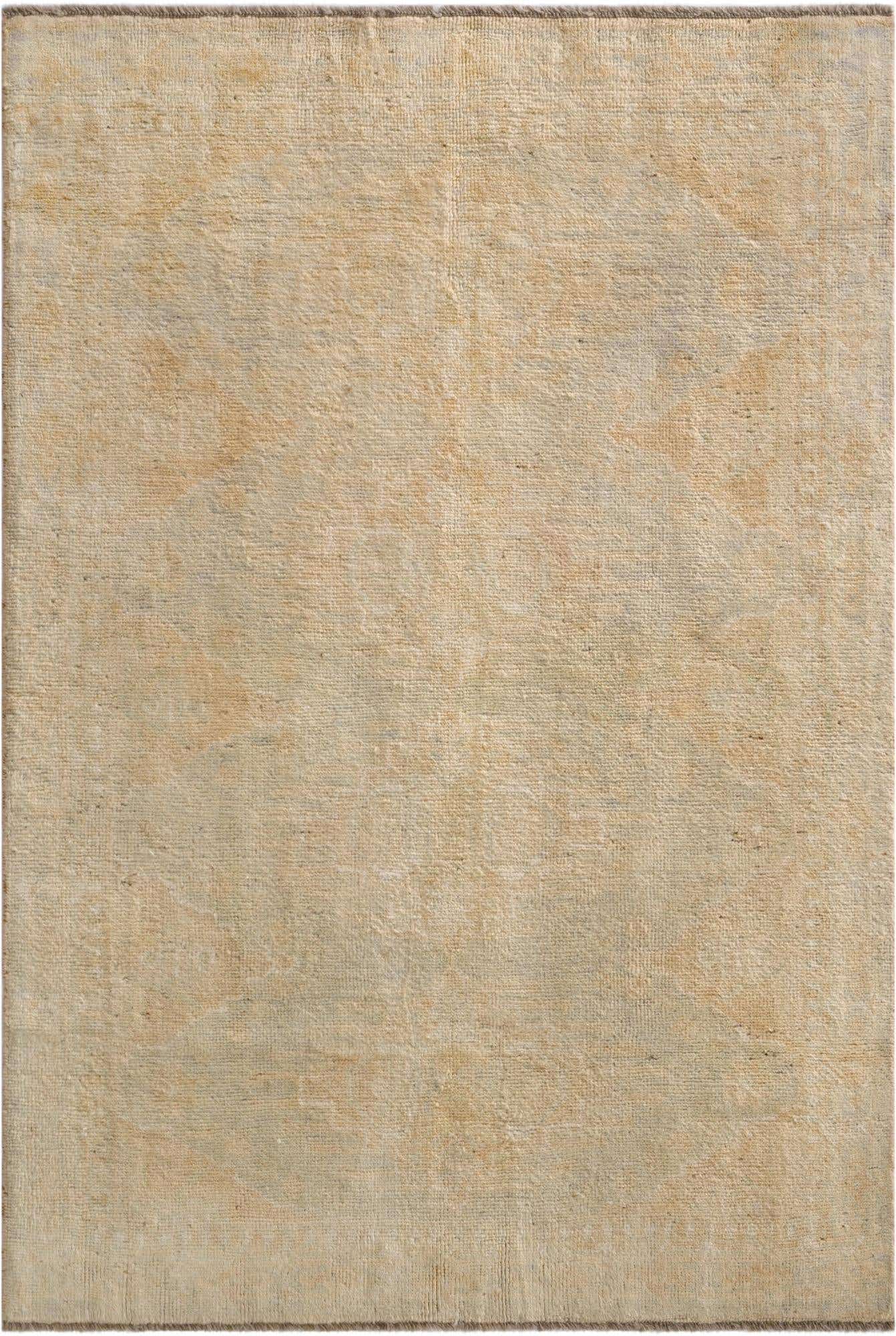 4' 2 x 6' 2 Hand Knotted Oushak Wool Rug