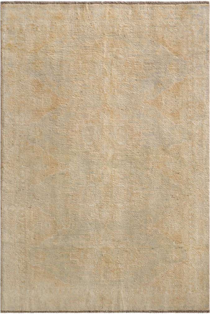 4' 2 x 6' 2 Hand Knotted Oushak Wool Rug