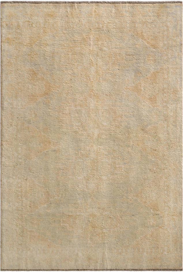 Detail image of 4' 2 x 6' 2 Hand Knotted Oushak Wool Rug