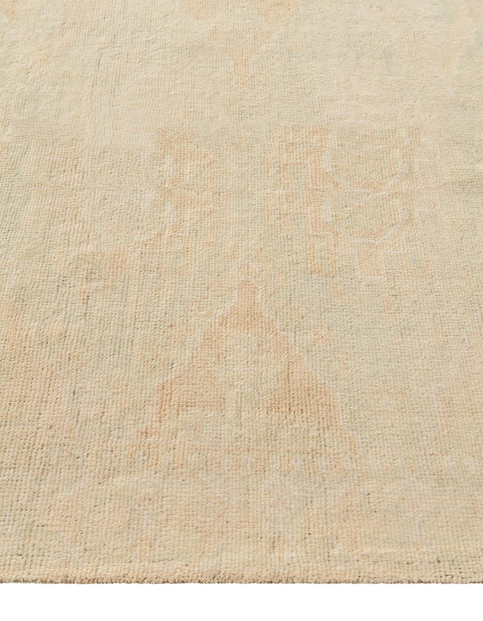 4' 2 x 5' 11 Hand Knotted Oushak Wool Rug