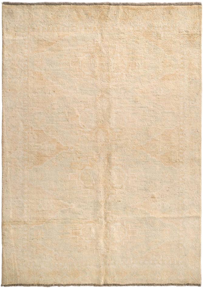 Detail image of 4' 2 x 5' 11 Hand Knotted Oushak Wool Rug