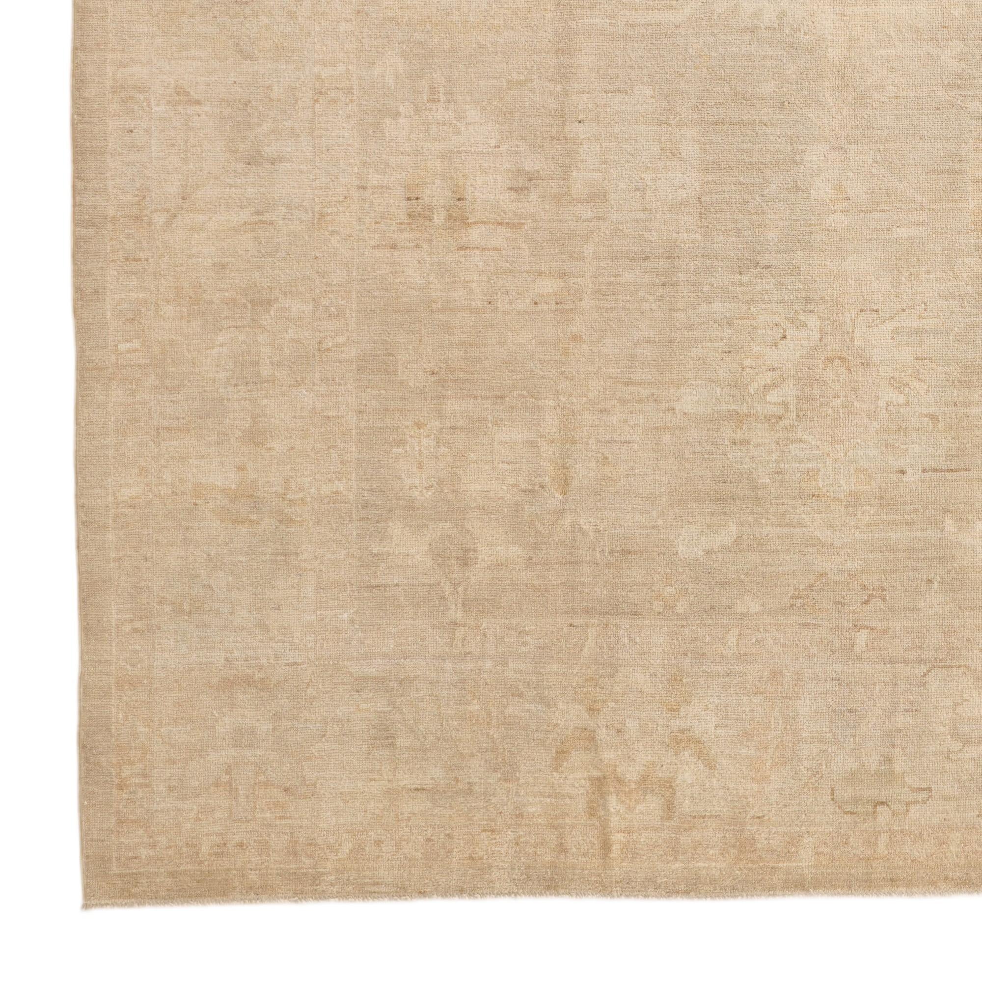 8' 1 x 9' 7 Hand Knotted Oushak Wool Rug