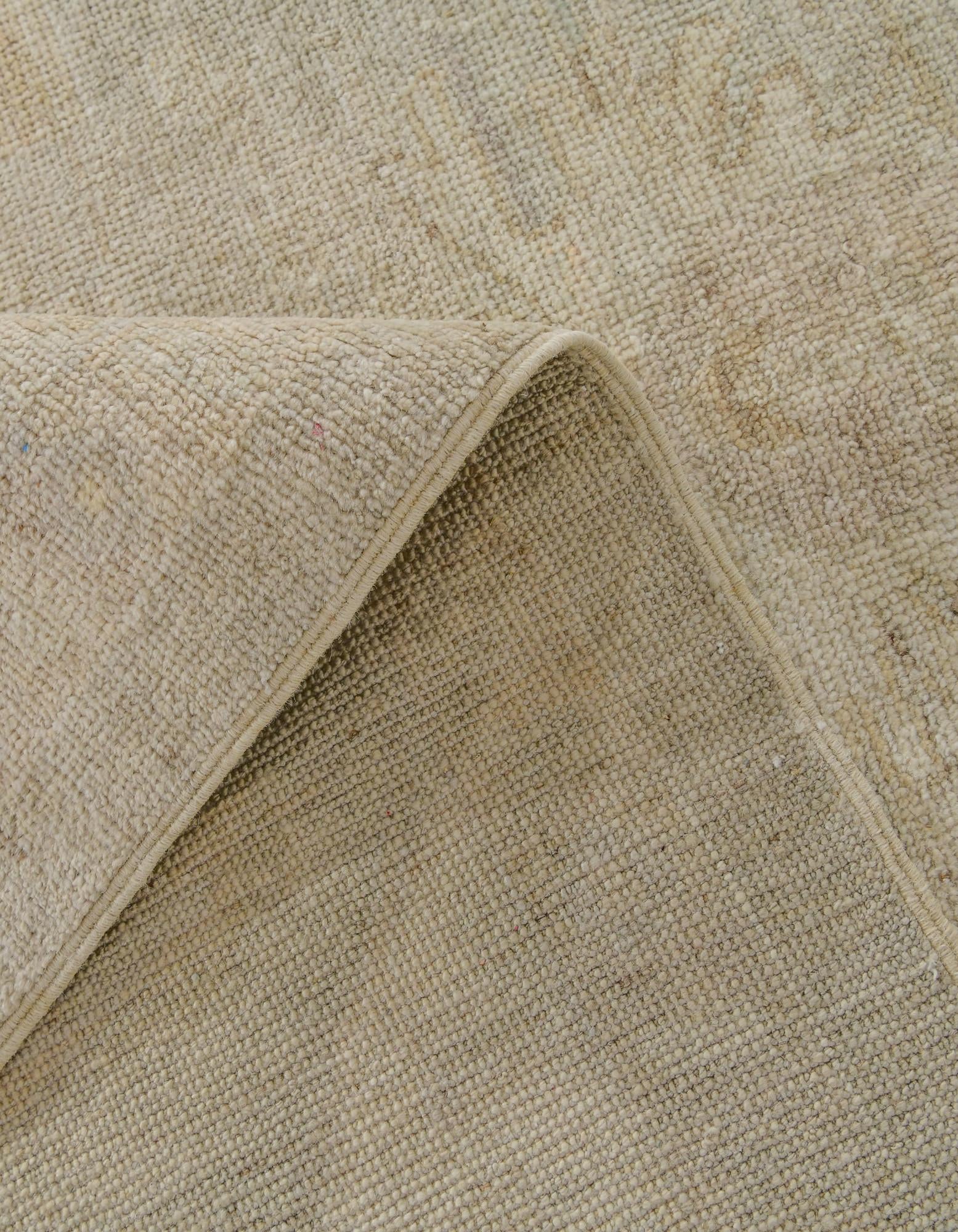8' 1 x 9' 7 Hand Knotted Oushak Wool Rug