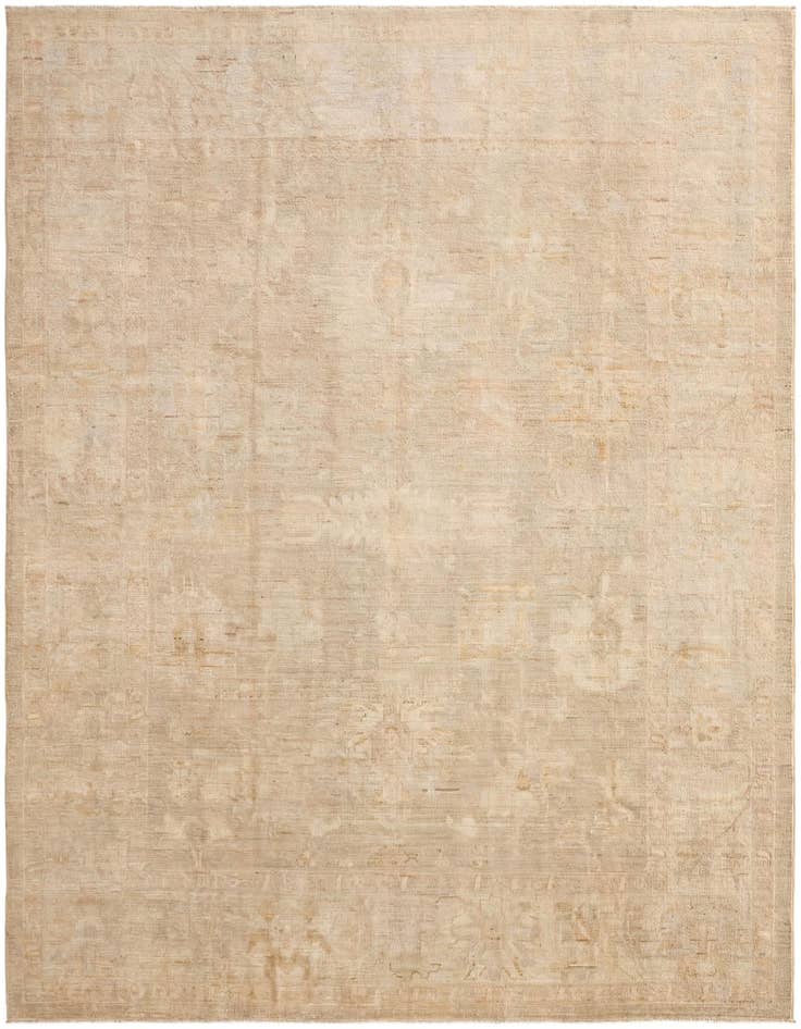 Detail image of 8' 1 x 9' 7 Hand Knotted Oushak Wool Rug