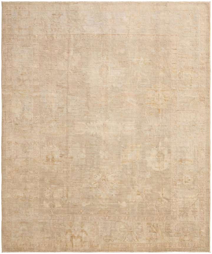 8' 1 x 9' 7 Hand Knotted Oushak Wool Rug