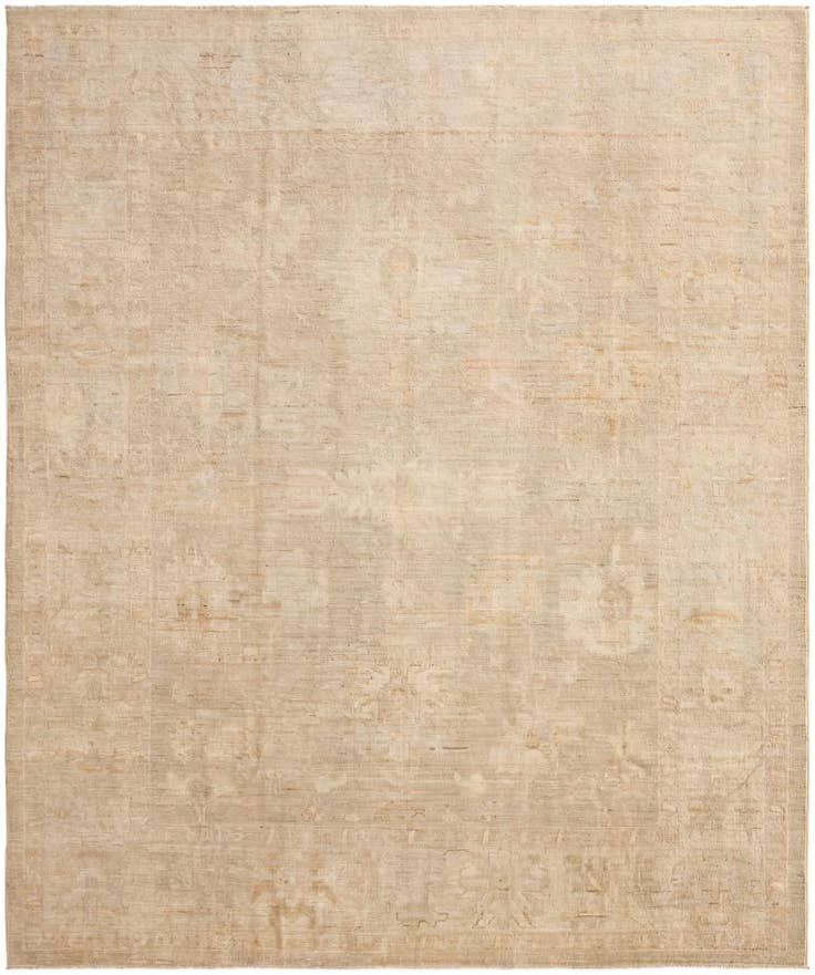 Detail image of 8' 1 x 9' 7 Hand Knotted Oushak Wool Rug
