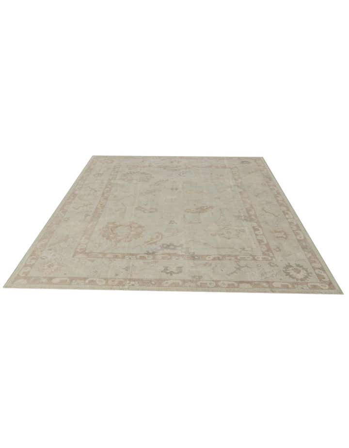 8' 3 x 9' 10 Hand Knotted Oushak Wool Rug
