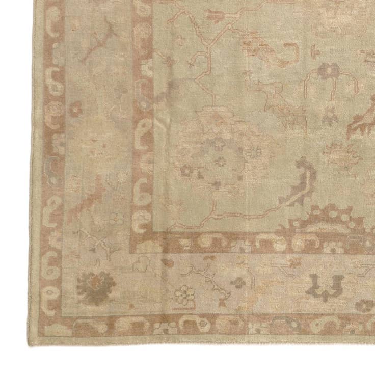 Detail image of 8' 3 x 9' 10 Hand Knotted Oushak Wool Rug