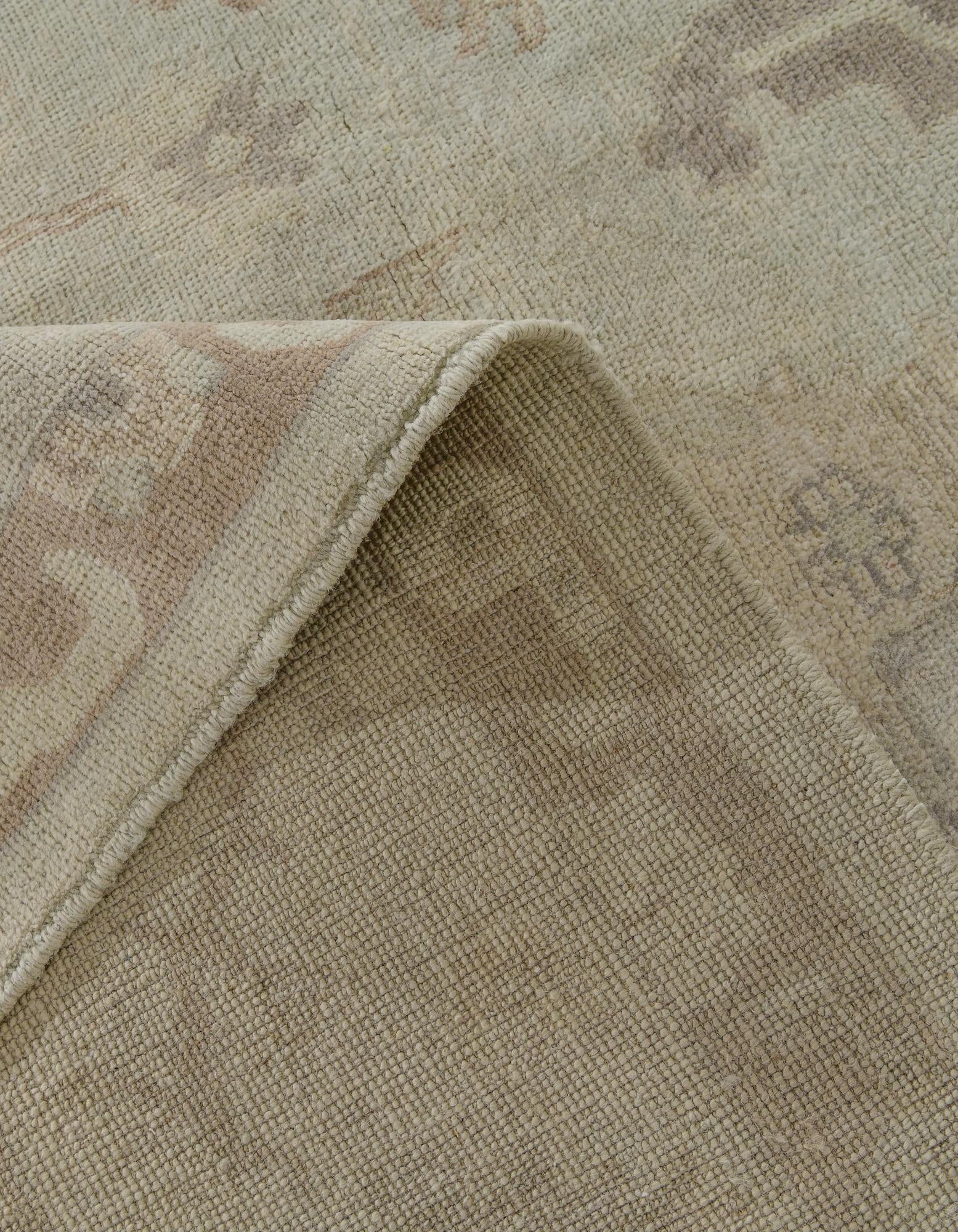 8' 3 x 9' 10 Hand Knotted Oushak Wool Rug