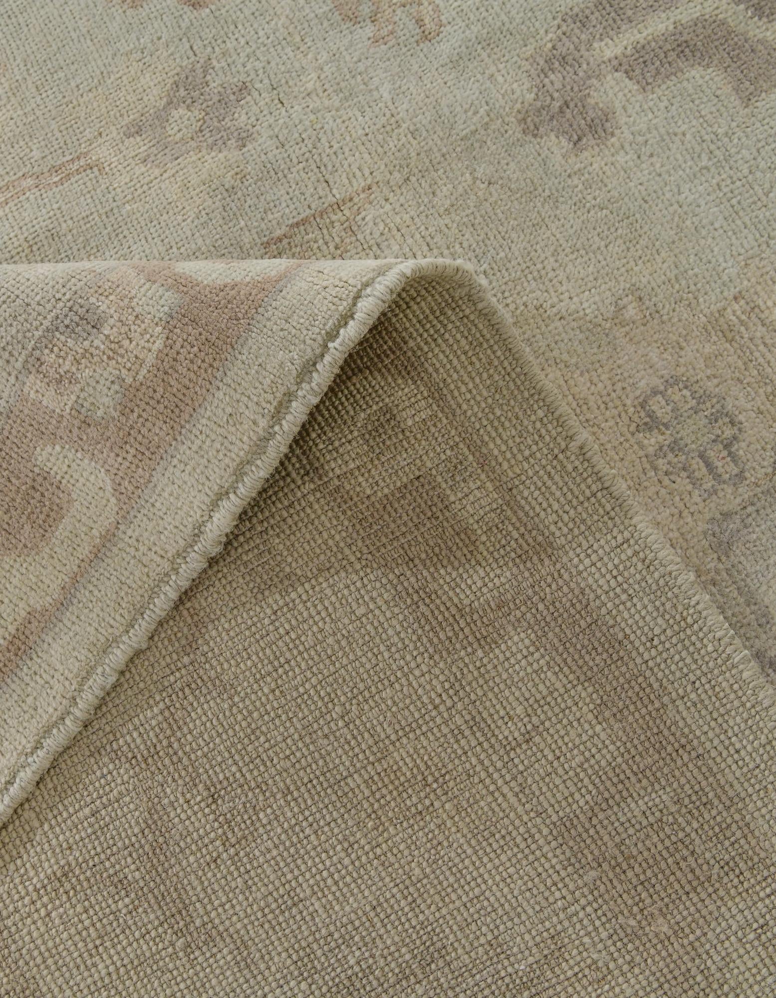 8' 3 x 9' 10 Hand Knotted Oushak Wool Rug