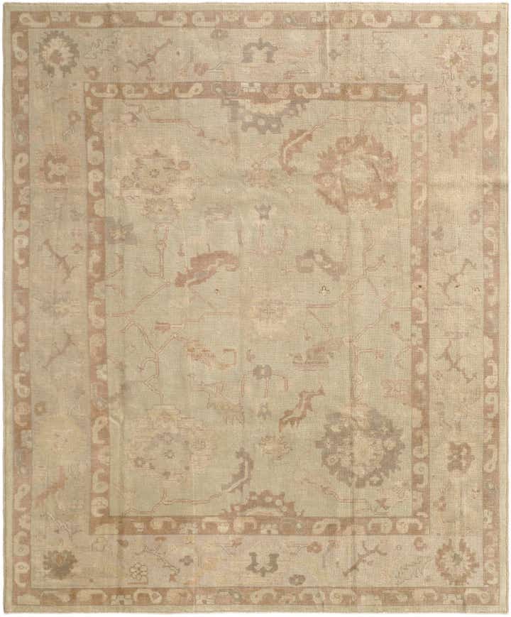 8' 3 x 9' 10 Hand Knotted Oushak Wool Rug