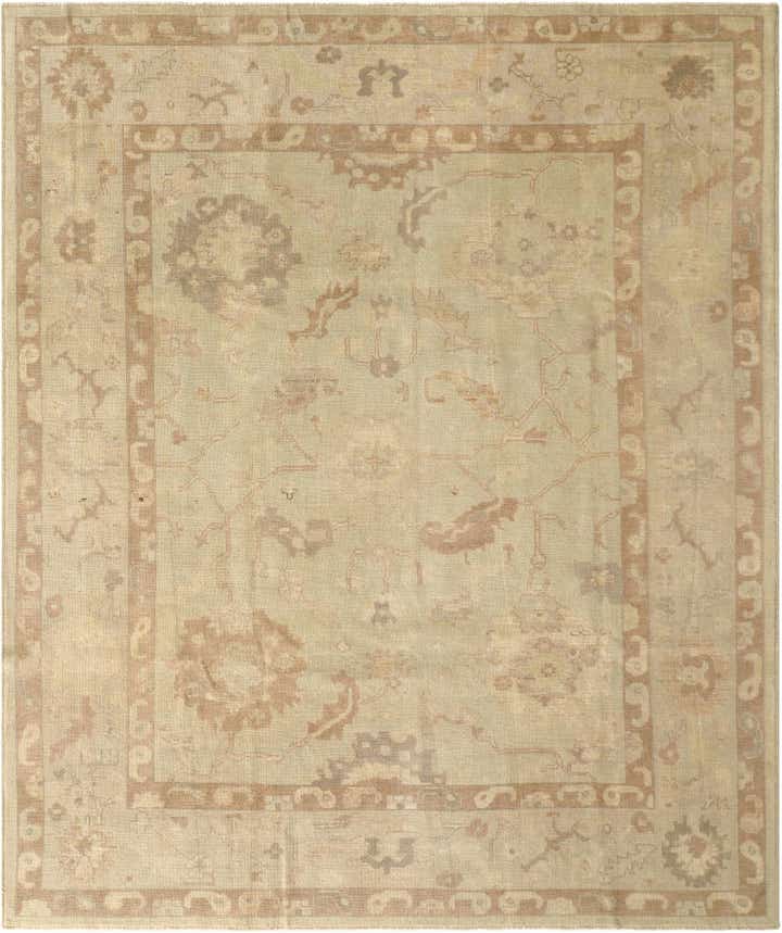 8' 3 x 9' 10 Hand Knotted Oushak Wool Rug